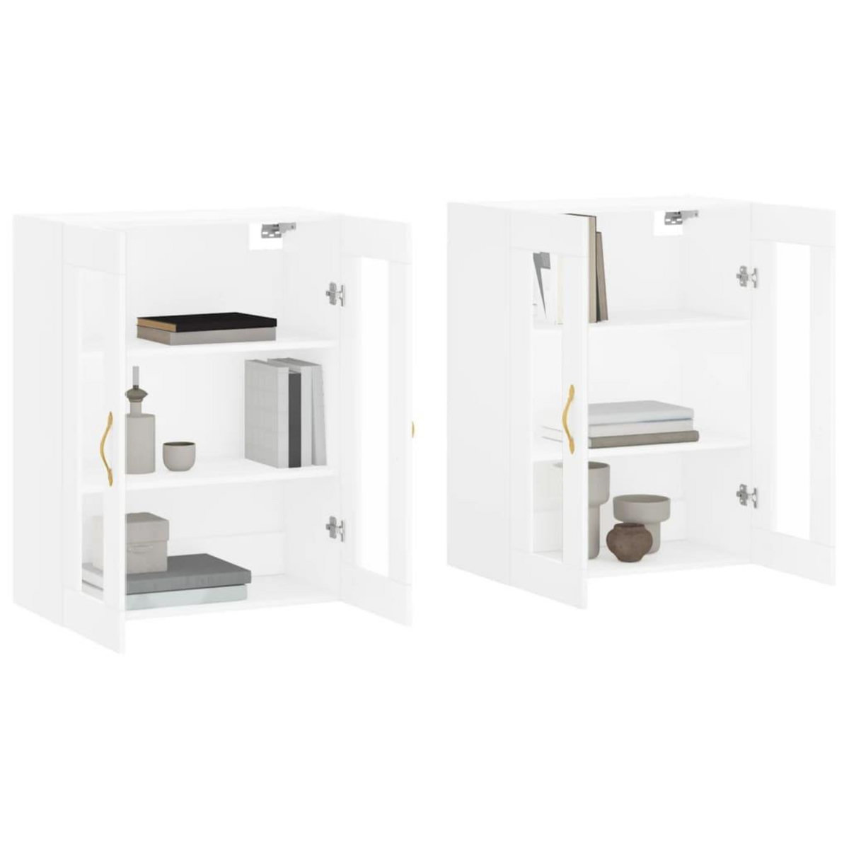 VIDAXL Armoires murales 2 pcs blanc bois d'ingenierie