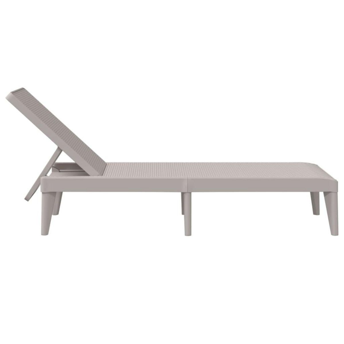 VIDAXL Chaise longue cappuccino 186x60x29 cm PP