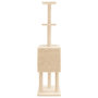 Voir la diapositive 5 : VIDAXL Arbre a chat avec griffoirs en sisal Creme 145 cm