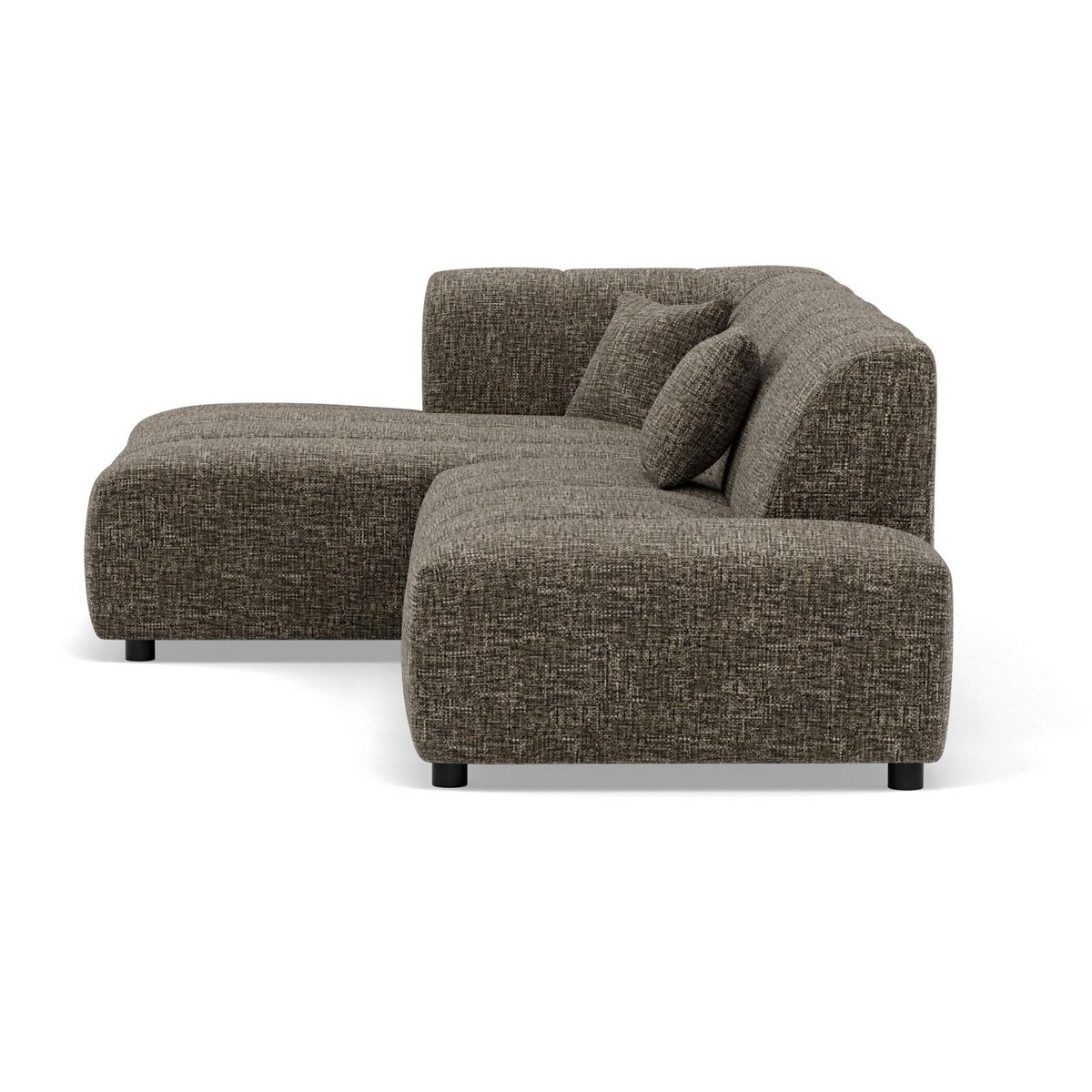 LISA DESIGN Curtis - canapé d'angle gauche 4 places en tissu texturé