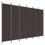Voir la diapositive 2 : VIDAXL Cloison de separation 6 panneaux Marron 300x200 cm Tissu