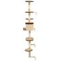 Voir la diapositive 4 : VIDAXL Arbre a chat en sisal Montage mural 194 cm Beige et marron
