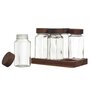 Voir la diapositive 3 : Paris Prix Lot de 6 Bocaux à Épices  Acacia  17cm Transparent