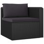 Voir la diapositive 5 : VIDAXL Salon de jardin 9 pcs avec coussins Resine tressee Noir
