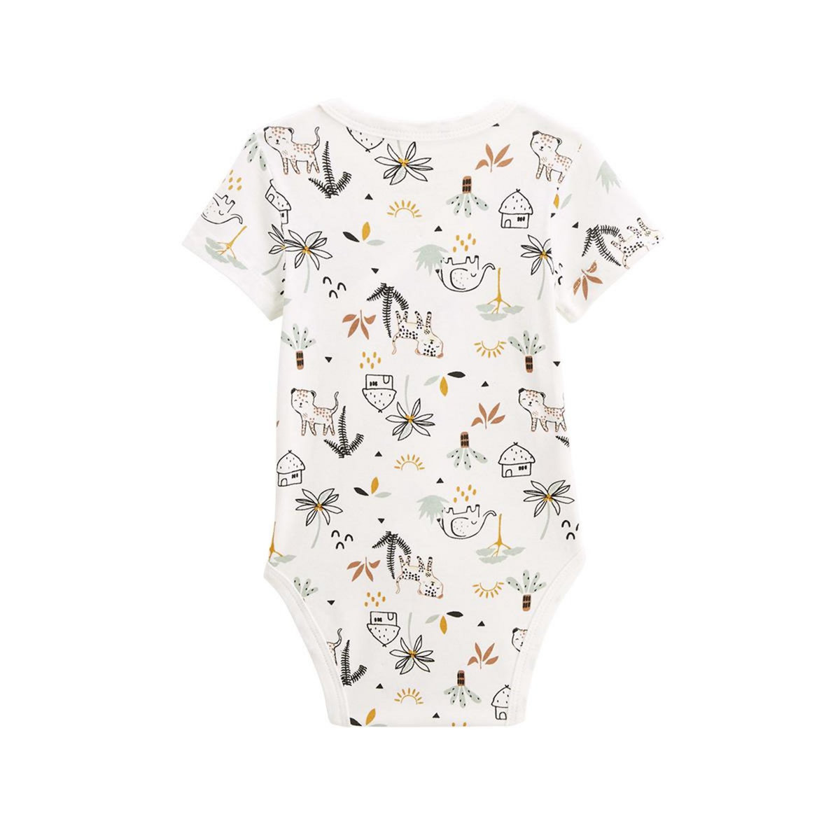 Petit Béguin Lot de 2 bodies bébé manches courtes ouverture croisée Yao