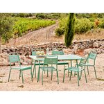 GARDENSTAR Chaise de jardin empilable - Acier - Vert sauge
