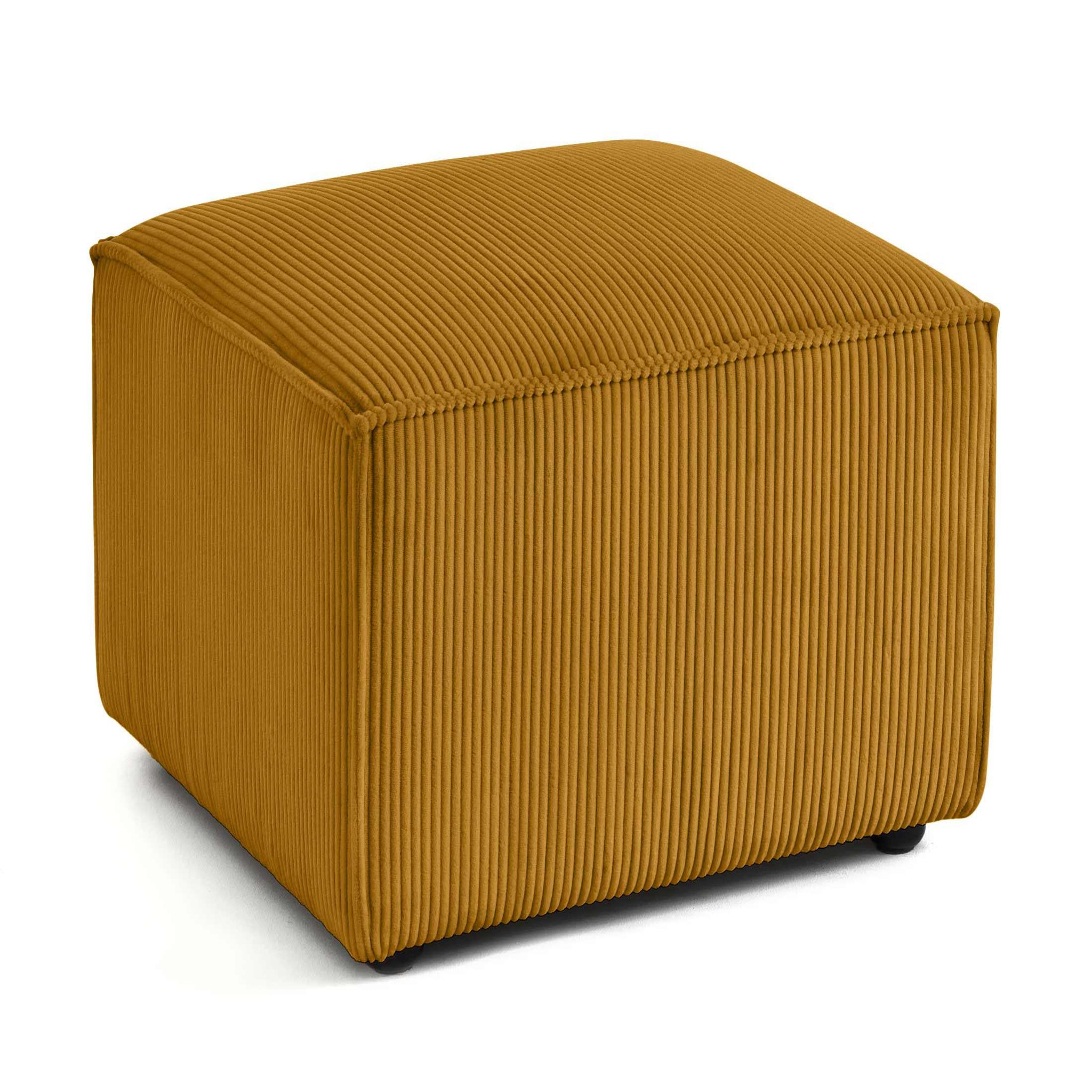 Voir la diapositive 2 : BEST MOBILIER Arty - pouf d'appoint - en velours côtelé
