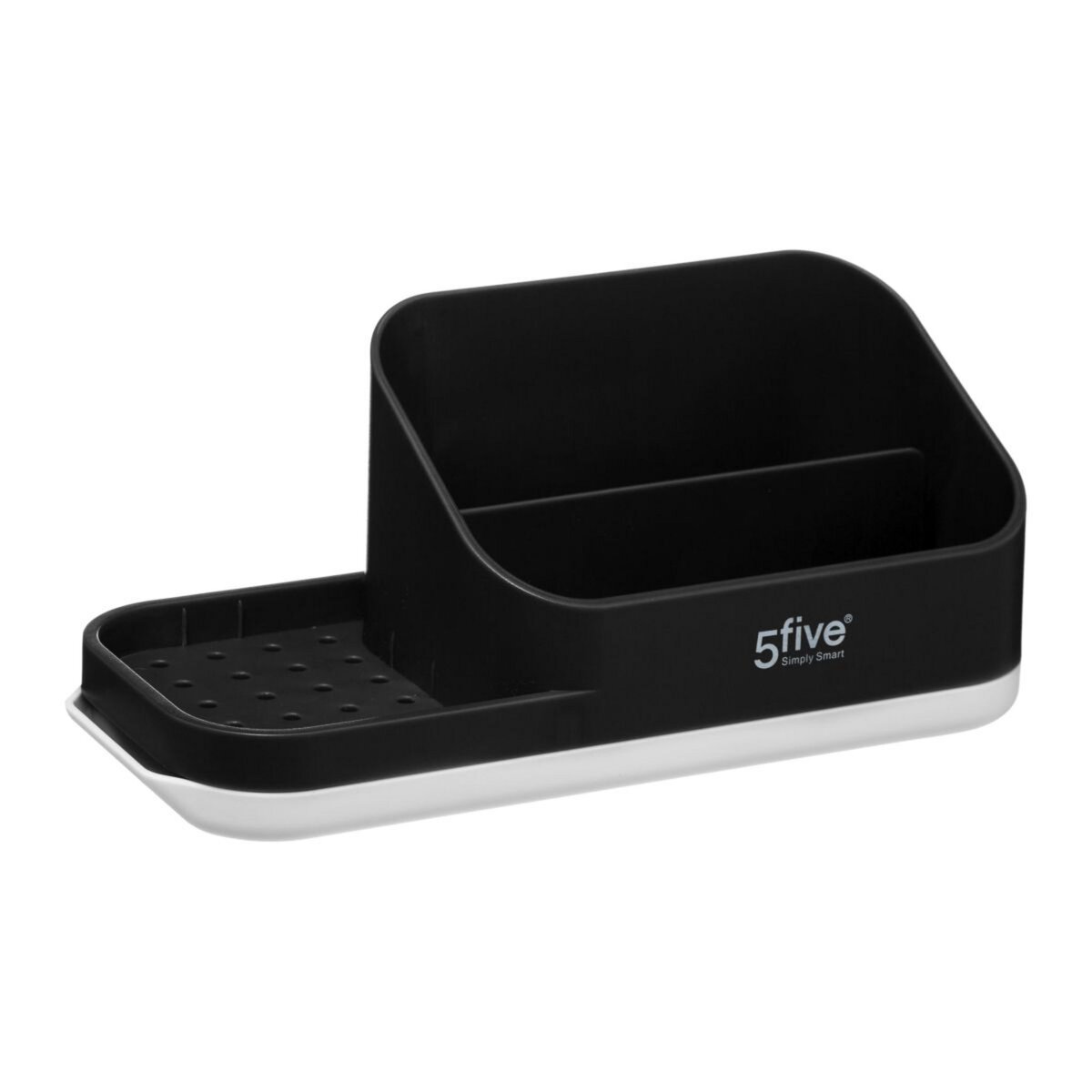 5 FIVE SIMPLY Distributeur de savon & Organisateur d'Evier Néo 21cm noir