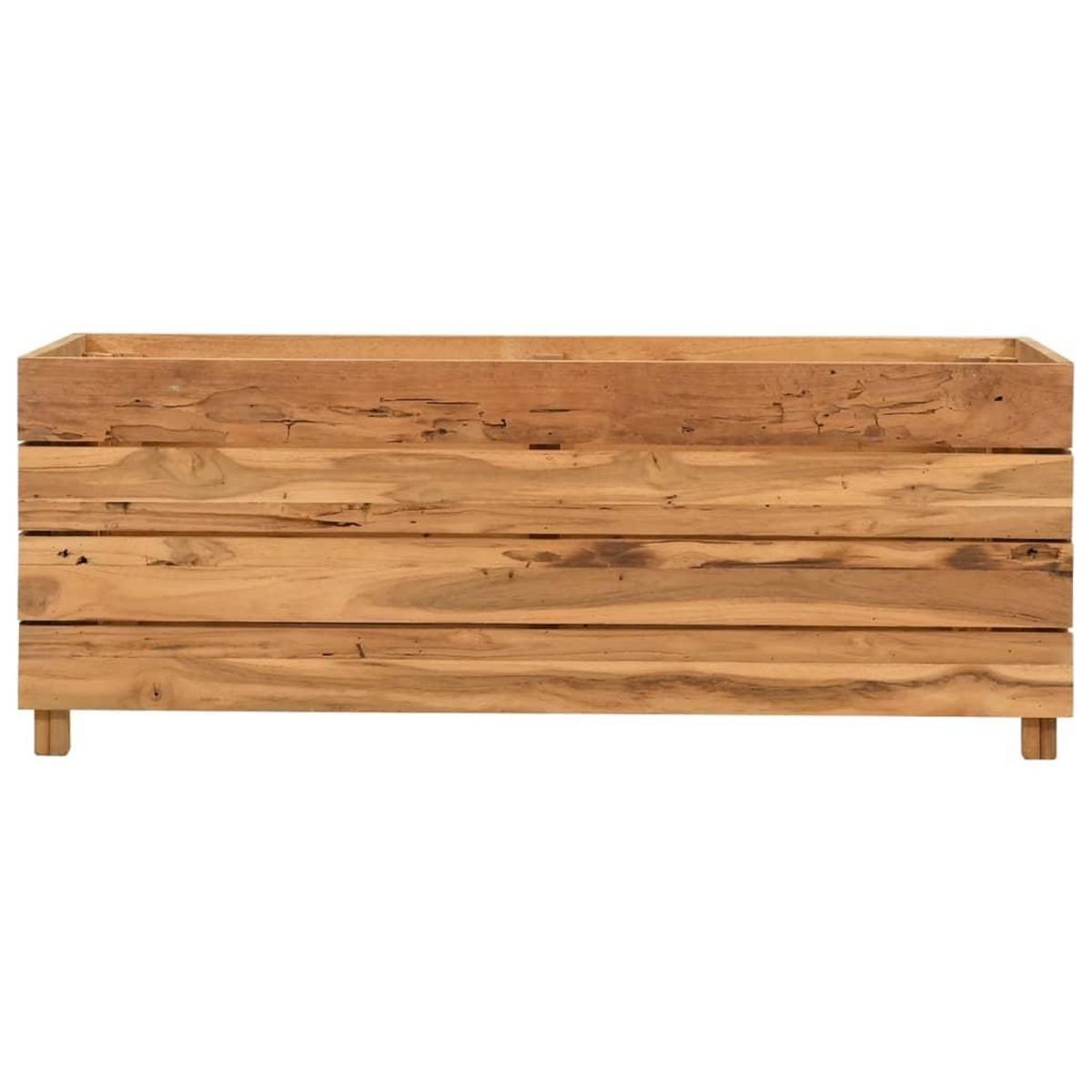 VIDAXL Lit sureleve 100x40x38 cm bois de teck recycle et acier