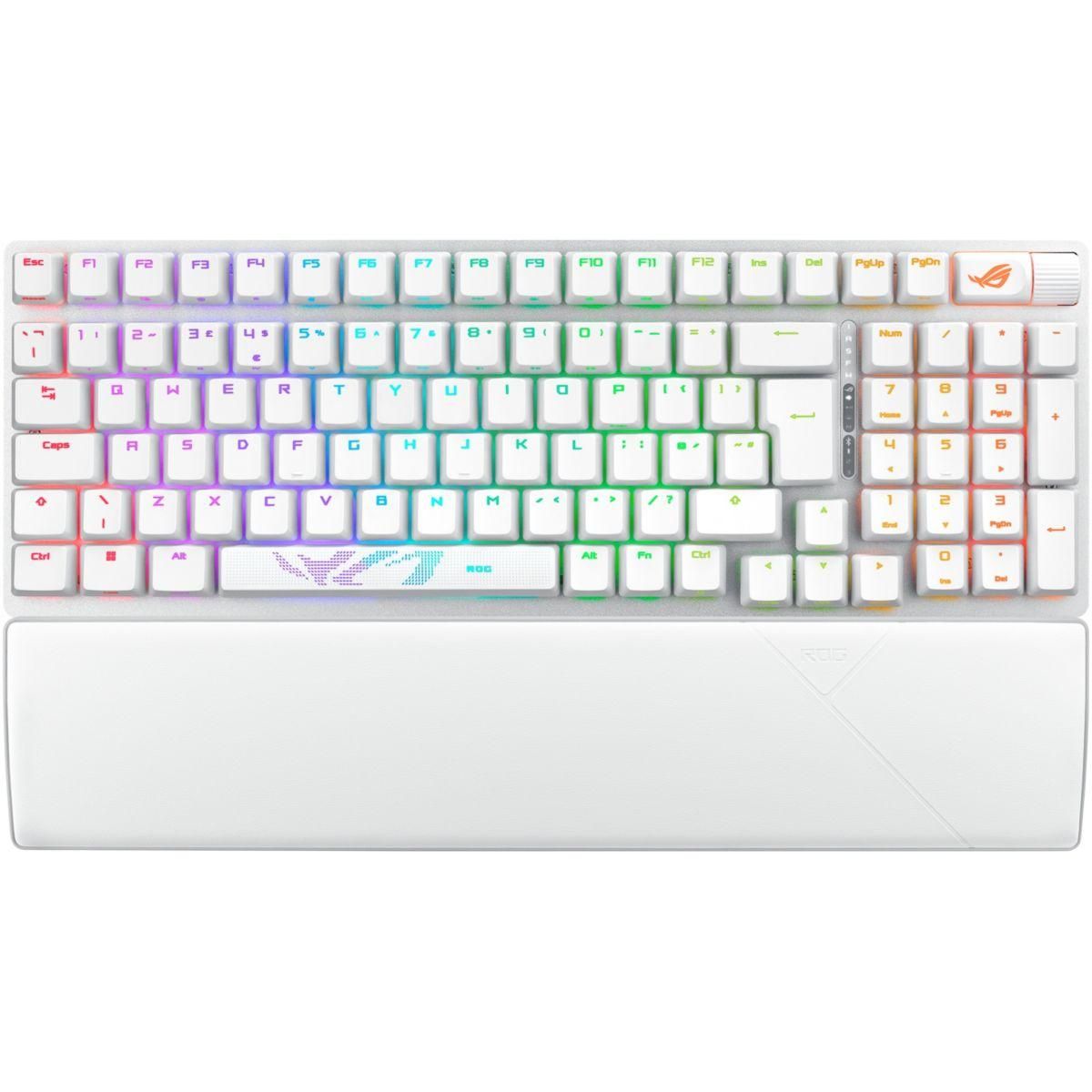 ASUS Clavier gamer sans fil ROG Strix Scope II 96 Wireless Blanc