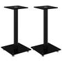 Voir la diapositive 2 : VIDAXL Supports de haut parleurs 2 pcs noir verre trempé 1 pilier