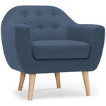 Paris Prix Fauteuil Scandinave Tissu  Lopy  78cm Bleu