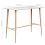 Voir la diapositive 5 : VIDAXL Table de bar Blanc 120x60x105 cm