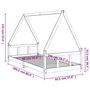 Voir la diapositive 6 : VIDAXL Cadre de lit pour enfants blanc 90x200 cm bois de pin massif