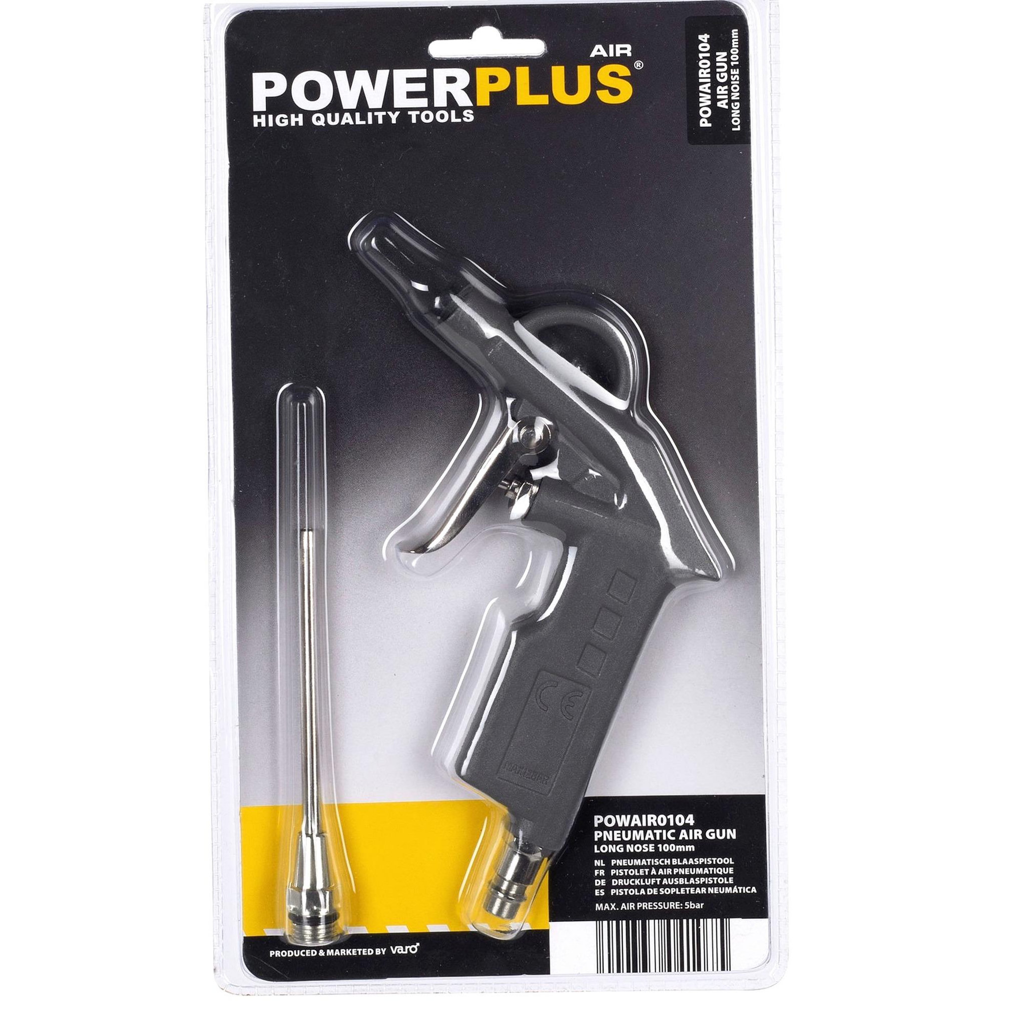 Voir la diapositive 2 : POWERPLUS Pistolet à air pneumatique à bec long