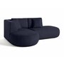 Voir la diapositive 4 : LISA DESIGN Santorini - canapé modulable d'angle gauche + pouf - 4 places - en tissu texturé