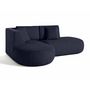 Voir la diapositive 4 : LISA DESIGN Santorini - canapé modulable d'angle gauche + pouf - 4 places - en tissu texturé