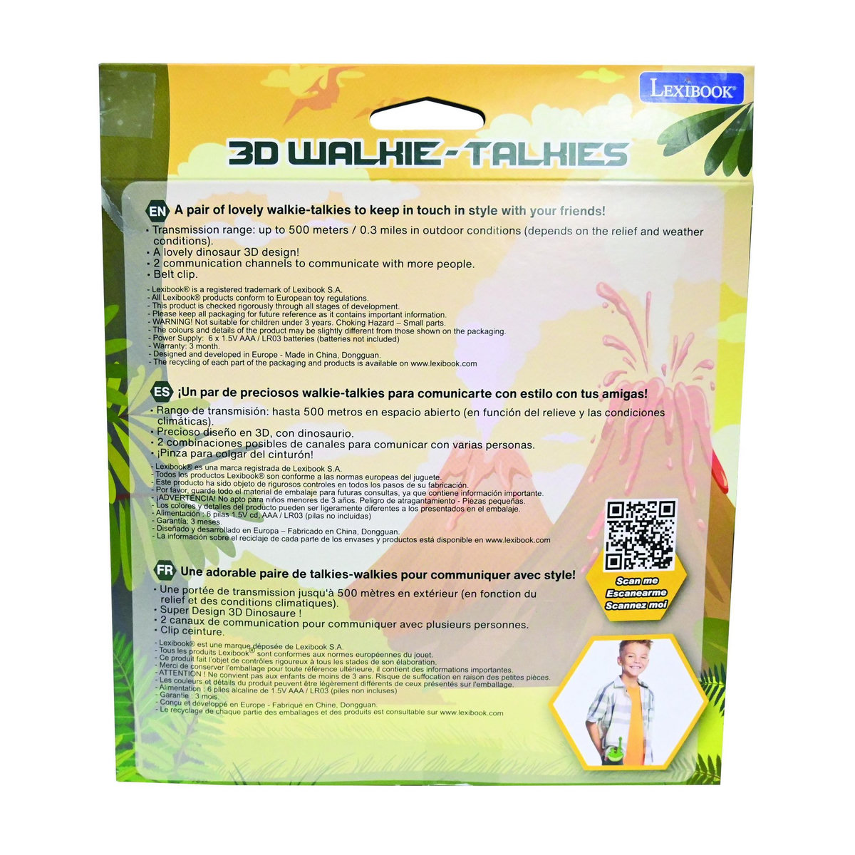 Lexibook Talkies-walkies Dinosaures 3D