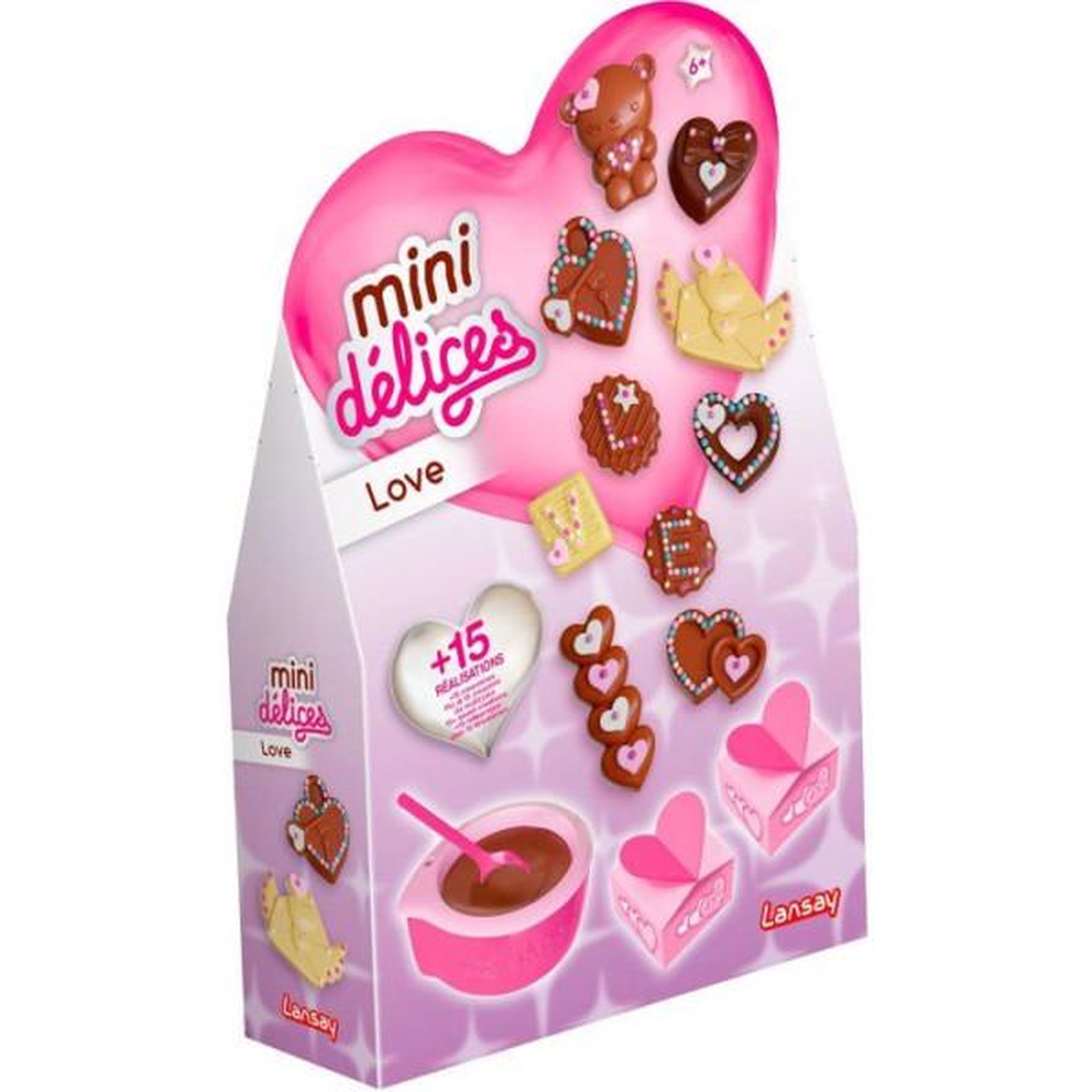 LANSAY Mini délices - LANSAY - Love - Kit de création de chocolats en forme de coeurs - Des 6 ans