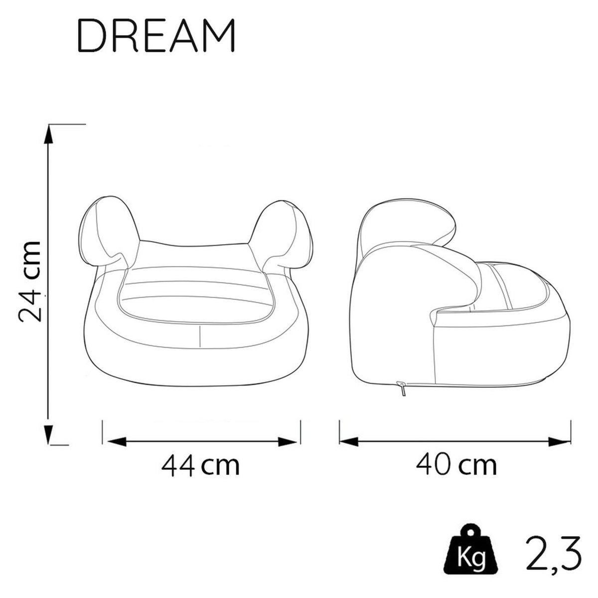 NANIA Siège auto rehausseur bas DREAM groupe 2/3 