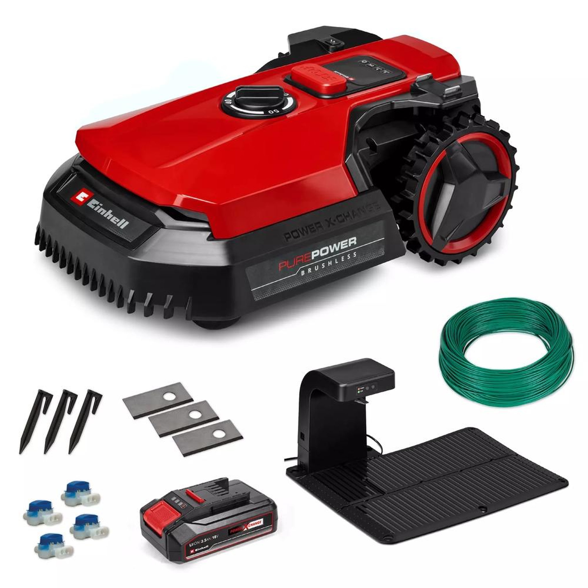 Einhell Robot tondeuse FREELEXO 500 - 18V - brushless - programmable via appli - capteurs sécurité