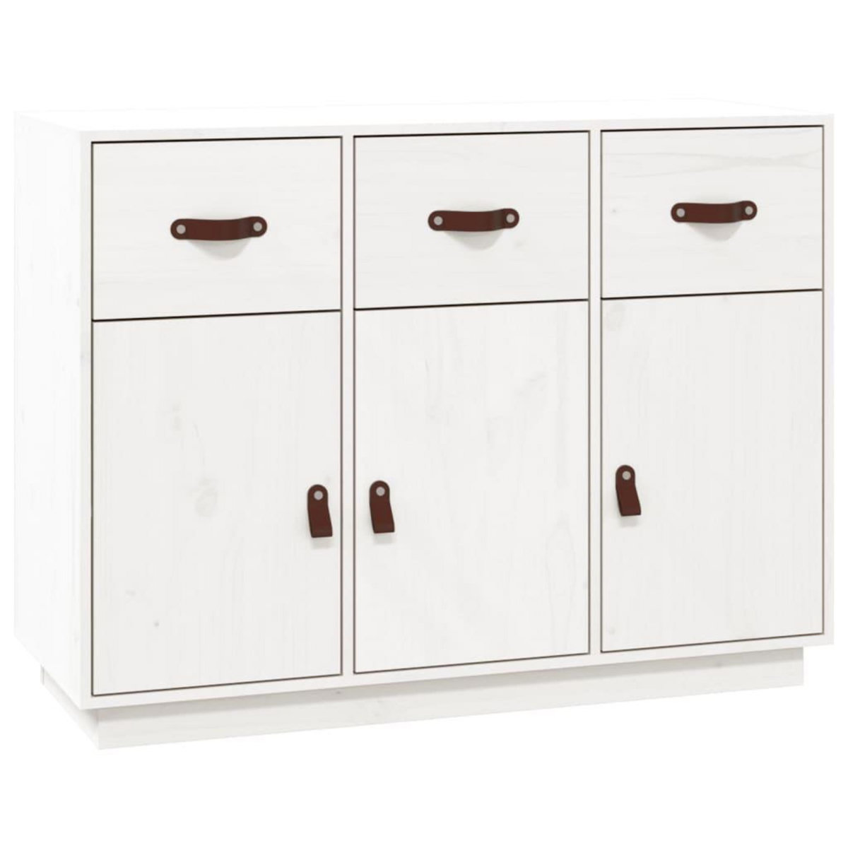 VIDAXL Buffet Blanc 100x40x75 cm Bois massif de pin