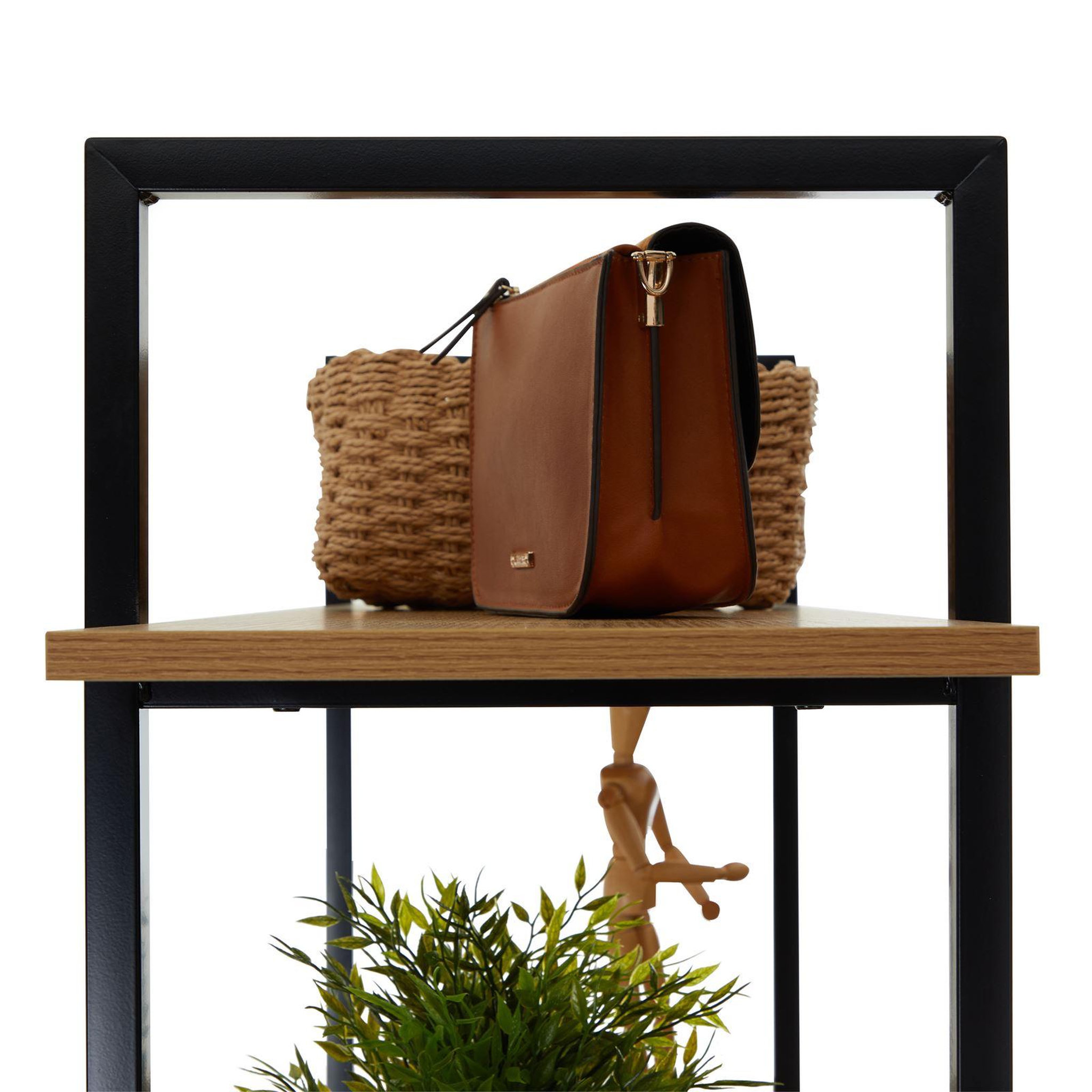 Voir la diapositive 5 : IDIMEX Étagère de rangement 5 tablettes meda en mdf et métal