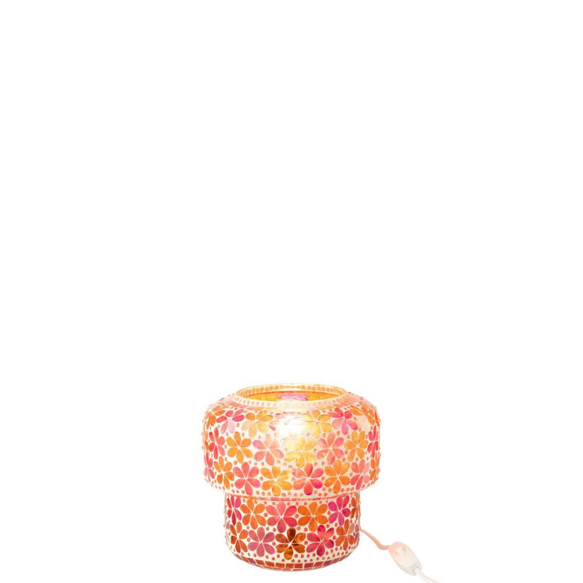 Paris Prix Lampe à Poser Mosaïque  Ruthie  19cm Rose & Orange