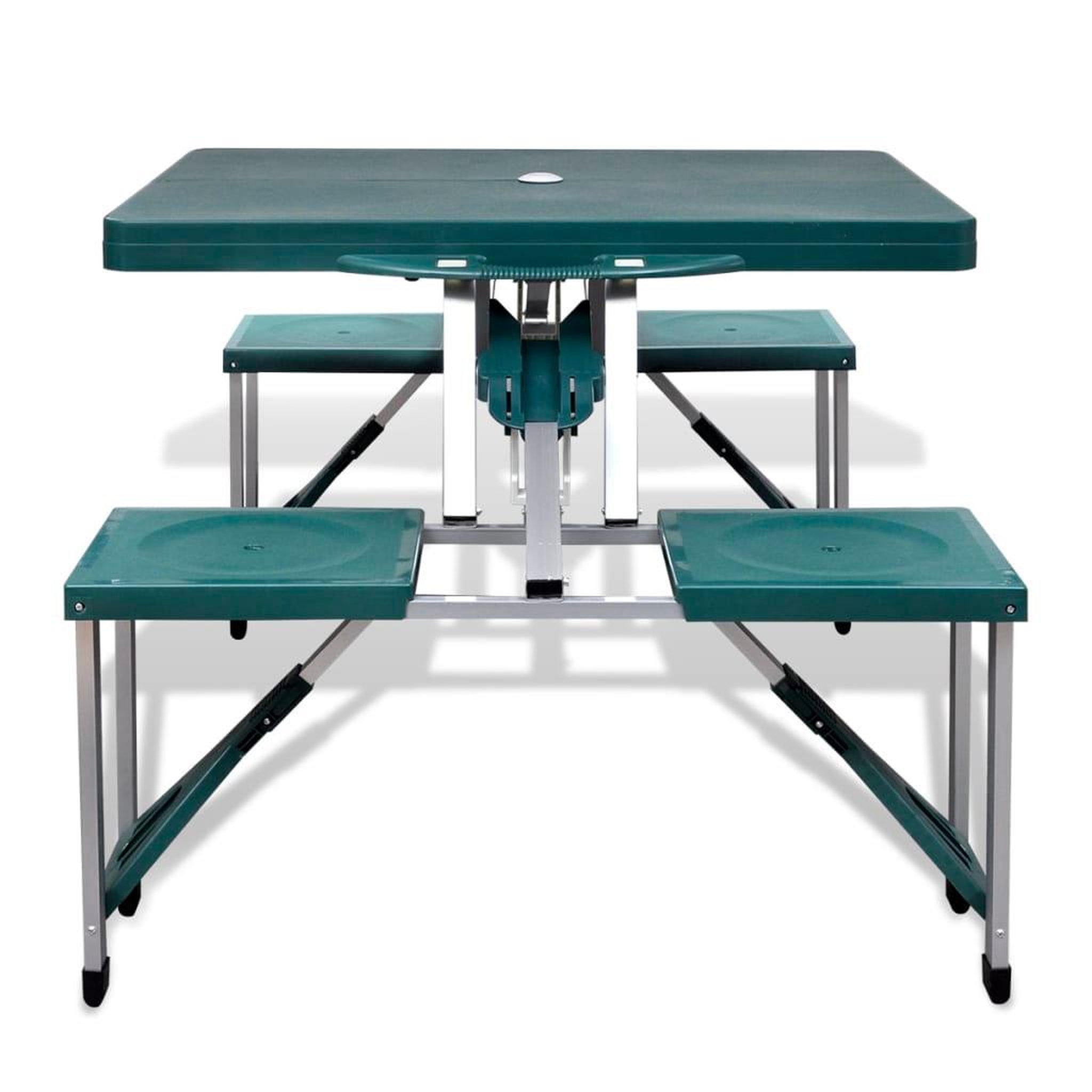 Voir la diapositive 2 : VIDAXL Ensemble de table pliable de camping avec 4 tabourets aluminium