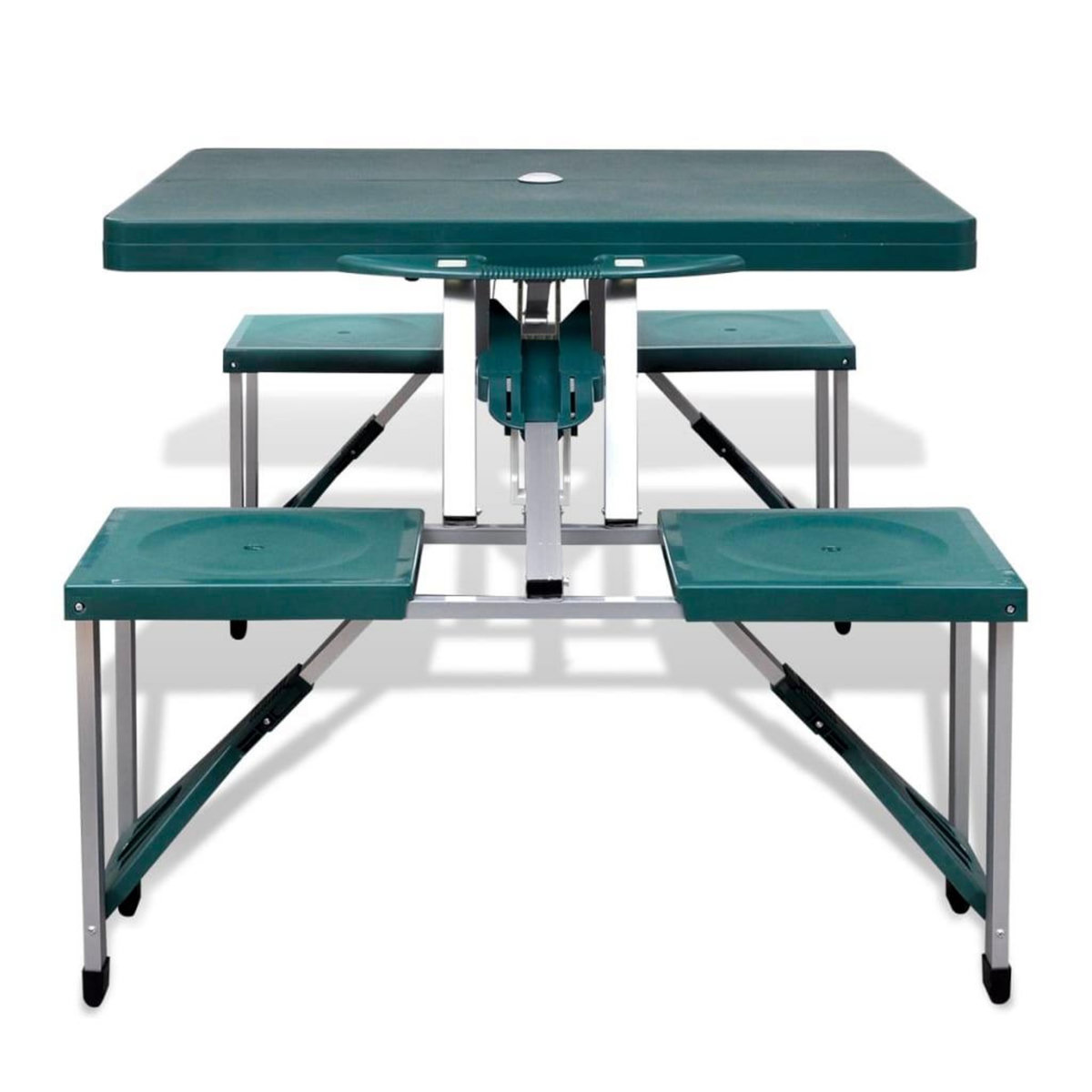 VIDAXL Ensemble de table pliable de camping avec 4 tabourets aluminium
