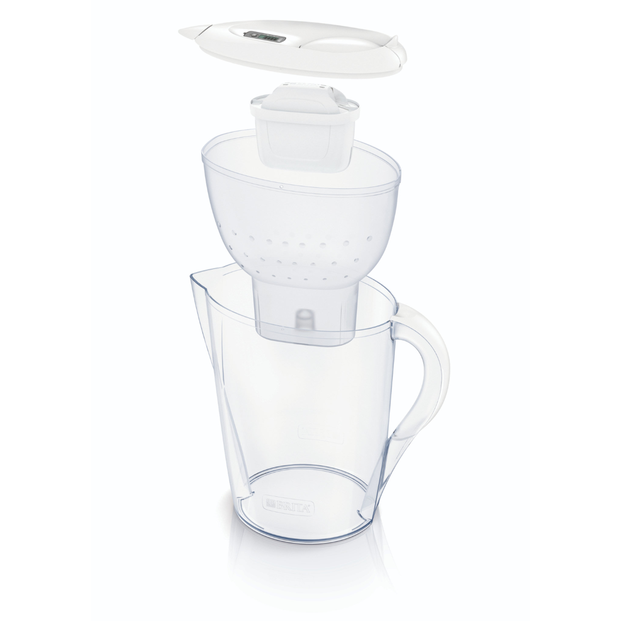Voir la diapositive 3 : BRITA Carafe filtrante Marella XL blanche + 1 filtre MAXTRA+ inclus         