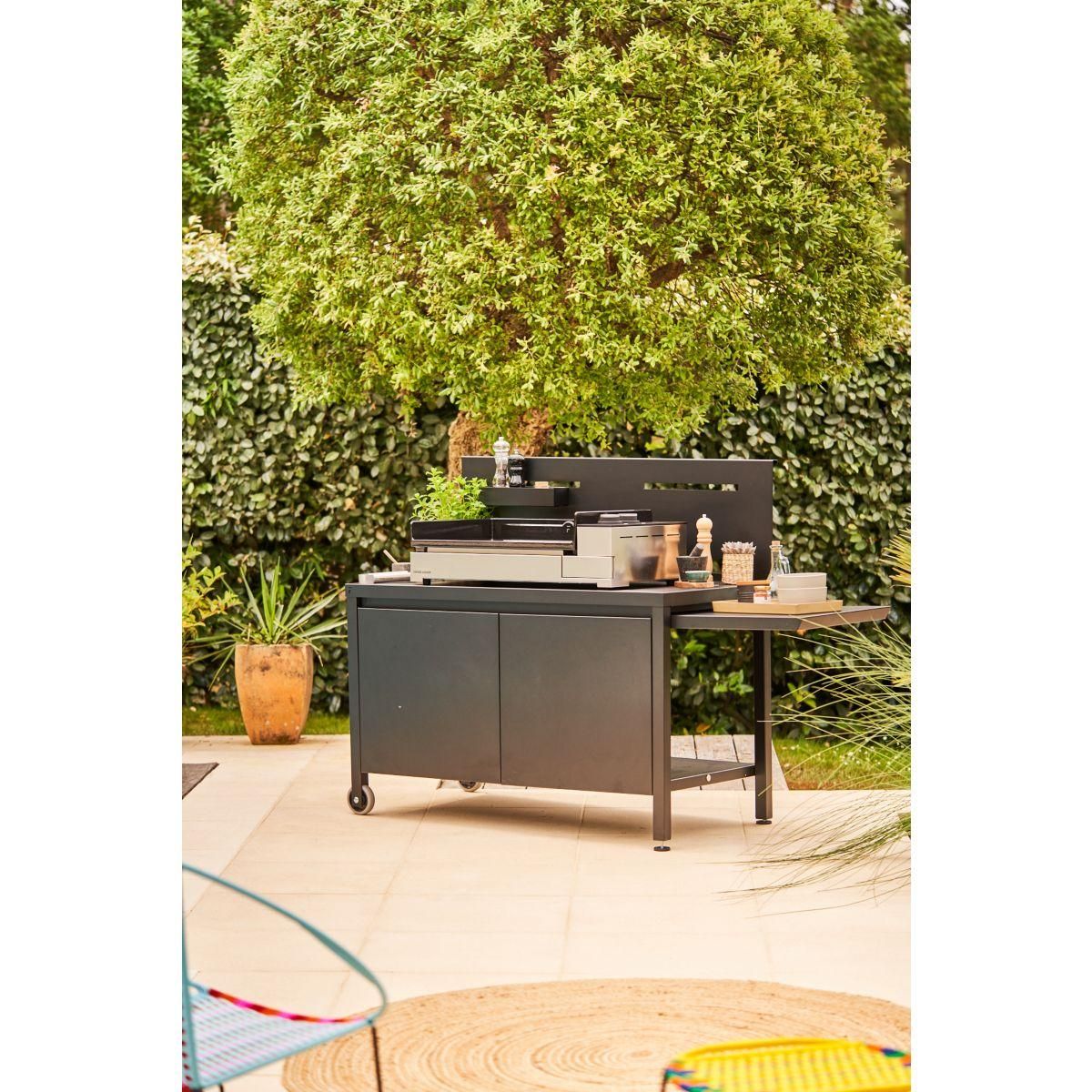 FORGE ADOUR Desserte plancha TRCAF N roulante crédence acier fermé no