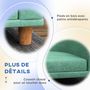 Voir la diapositive 6 : PAWHUT Canapé chien lit pour chien design scandinave coussin déhoussable dim 98L x 67l x 25H cm pieds bois tissu polyester vert