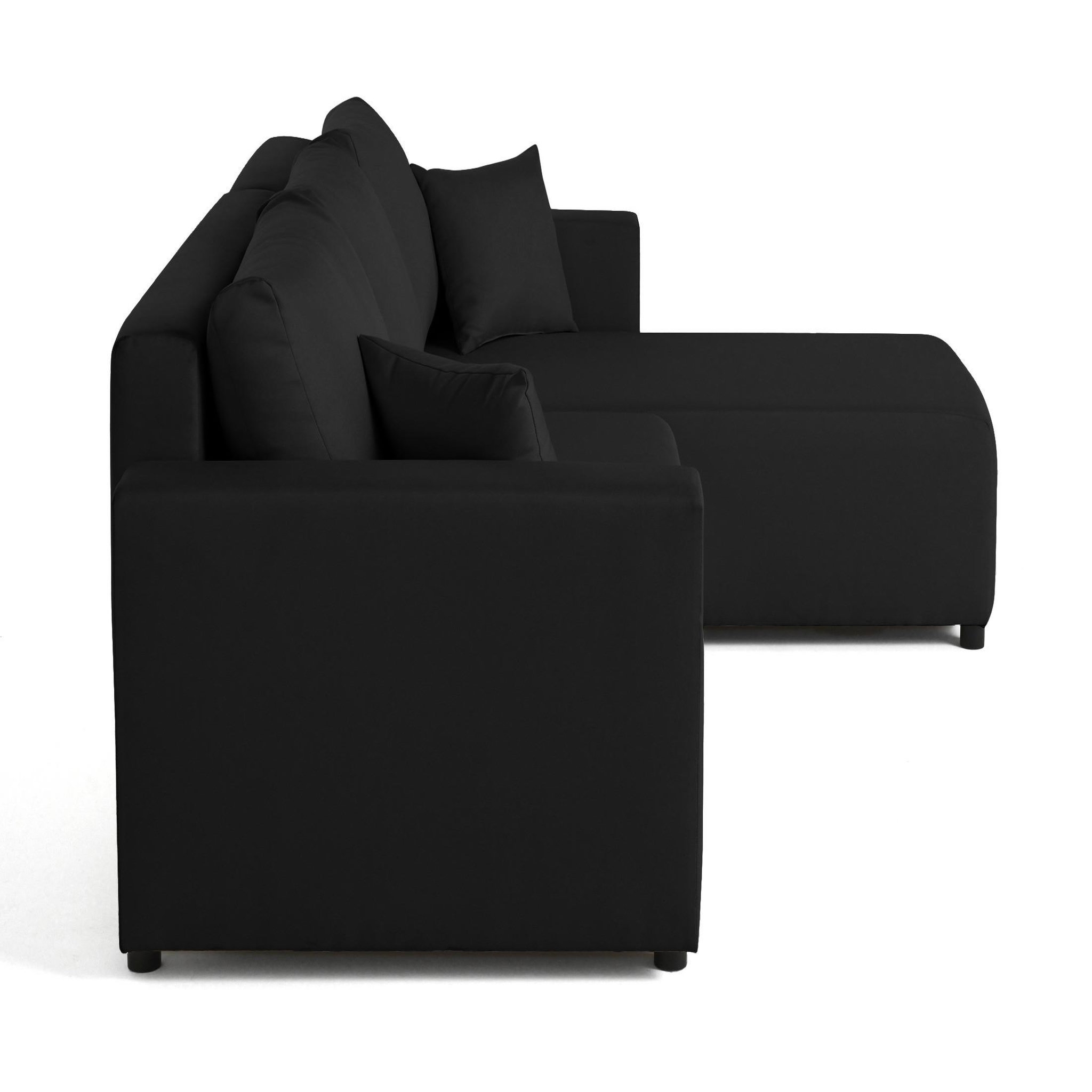 Voir la diapositive 6 : BEST MOBILIER Regala - canapé d'angle réversible - 4 places - convertible avec coffre - en tissu
