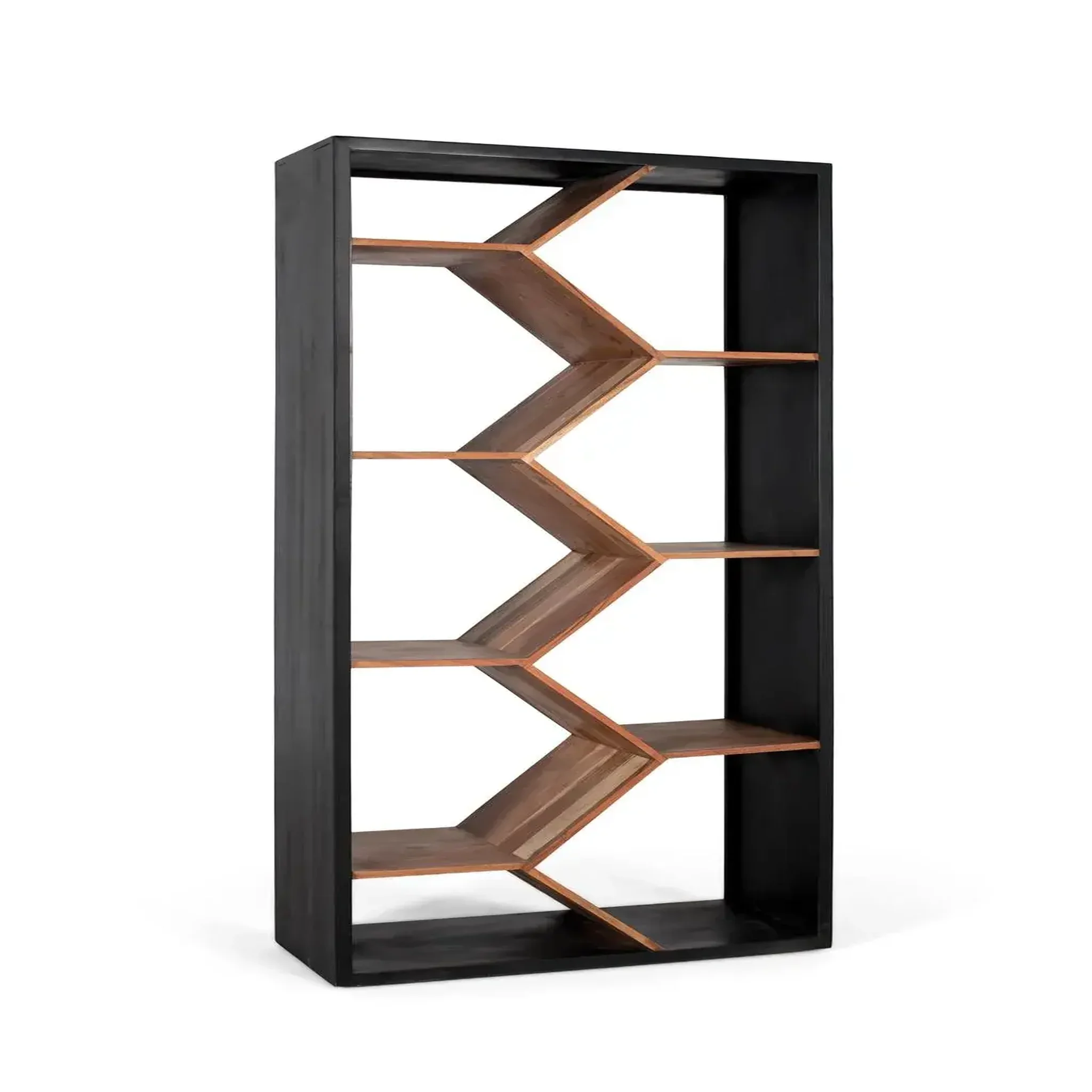 Voir la diapositive 2 : GINER Y COLOMER SL Bibliothèque en bois de manguier 90 cm style rustique moderne