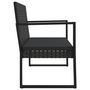 Voir la diapositive 4 : VIDAXL Banc de jardin avec coussins noir 106 cm resine tressee
