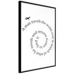 Paris Prix Affiche Murale Encadrée  Travel Broadens the Mind. Coloris disponibles : Noir, Jaune