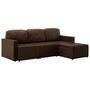 Voir la diapositive 2 : VIDAXL Canape-lit modulaire 3 places Marron Similicuir