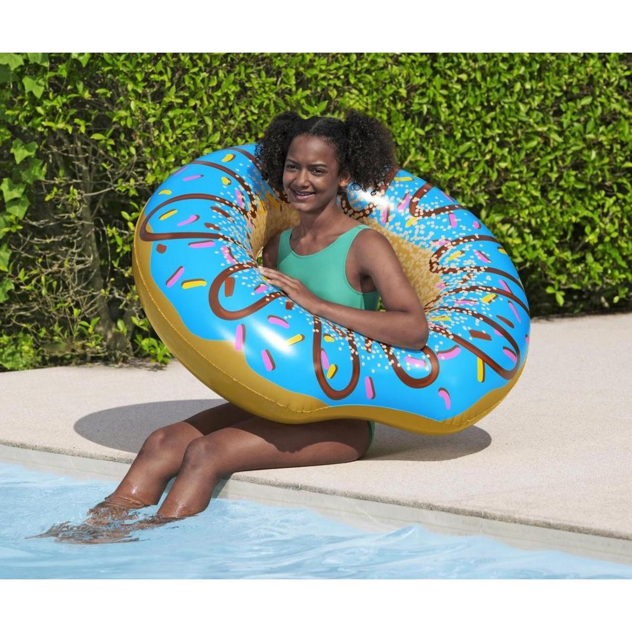 Voir la diapositive 4 : BESTWAY Bouée piscine Donut bleu  36118  1.07m