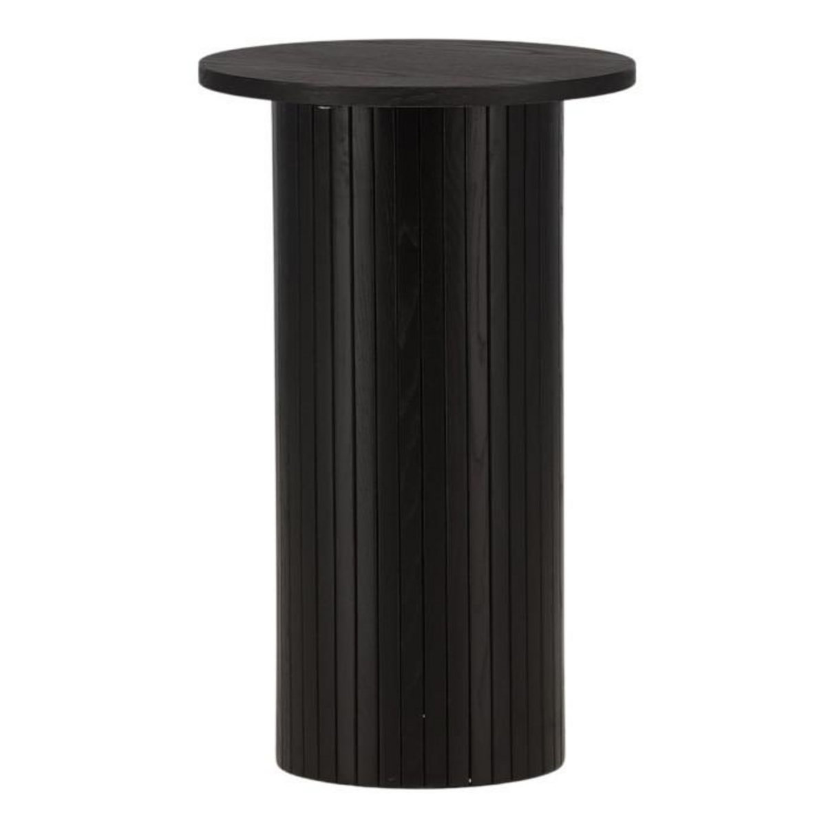 Paris Prix Table d'Appoint Design Nervuré  Bianca  65cm Noir