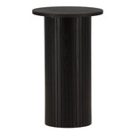 Paris Prix Table d'Appoint Design Nervuré  Bianca  65cm Noir