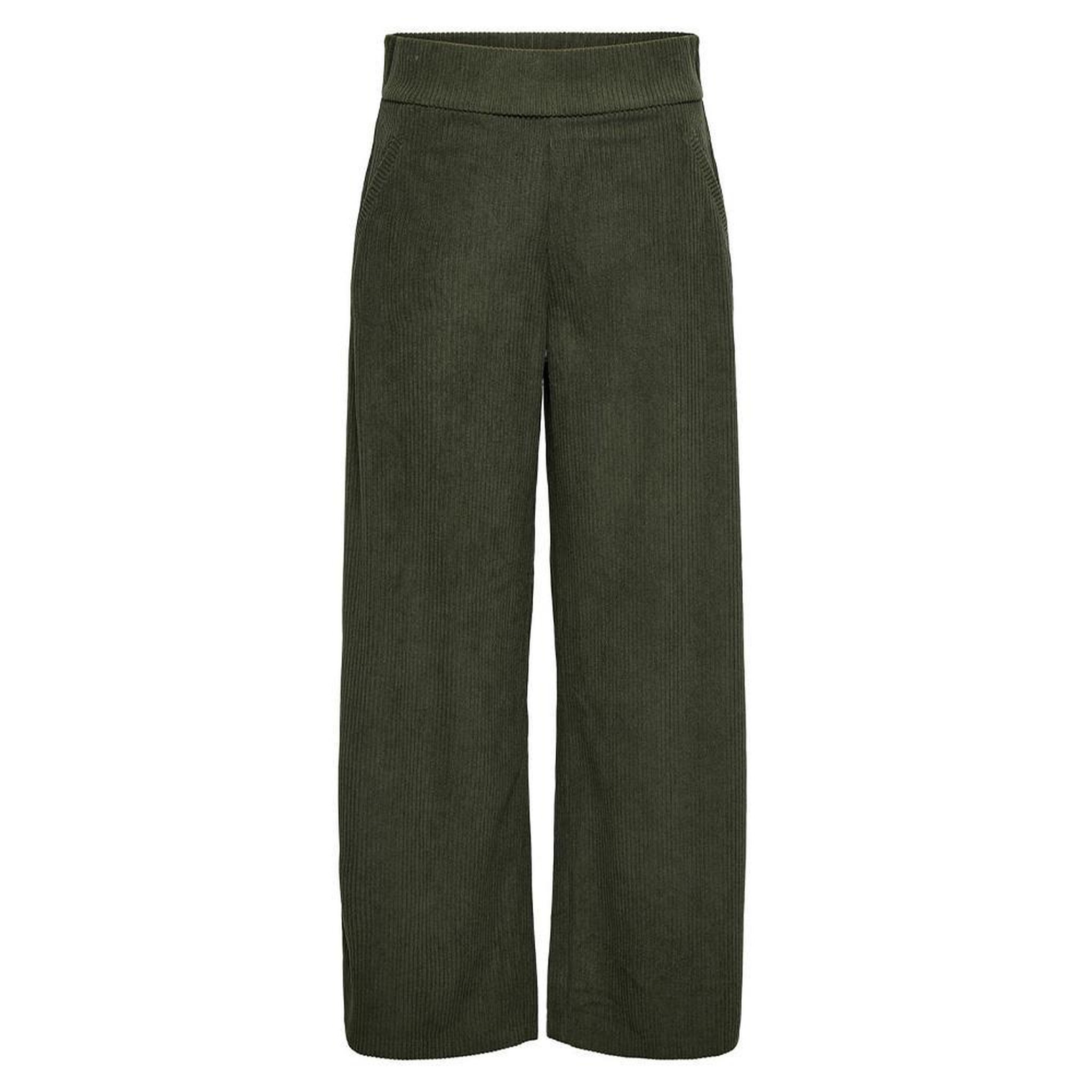 JACQUELINE DE YONG Pantalon velours vert  femme jdy hope cord. Coloris disponibles : Vert