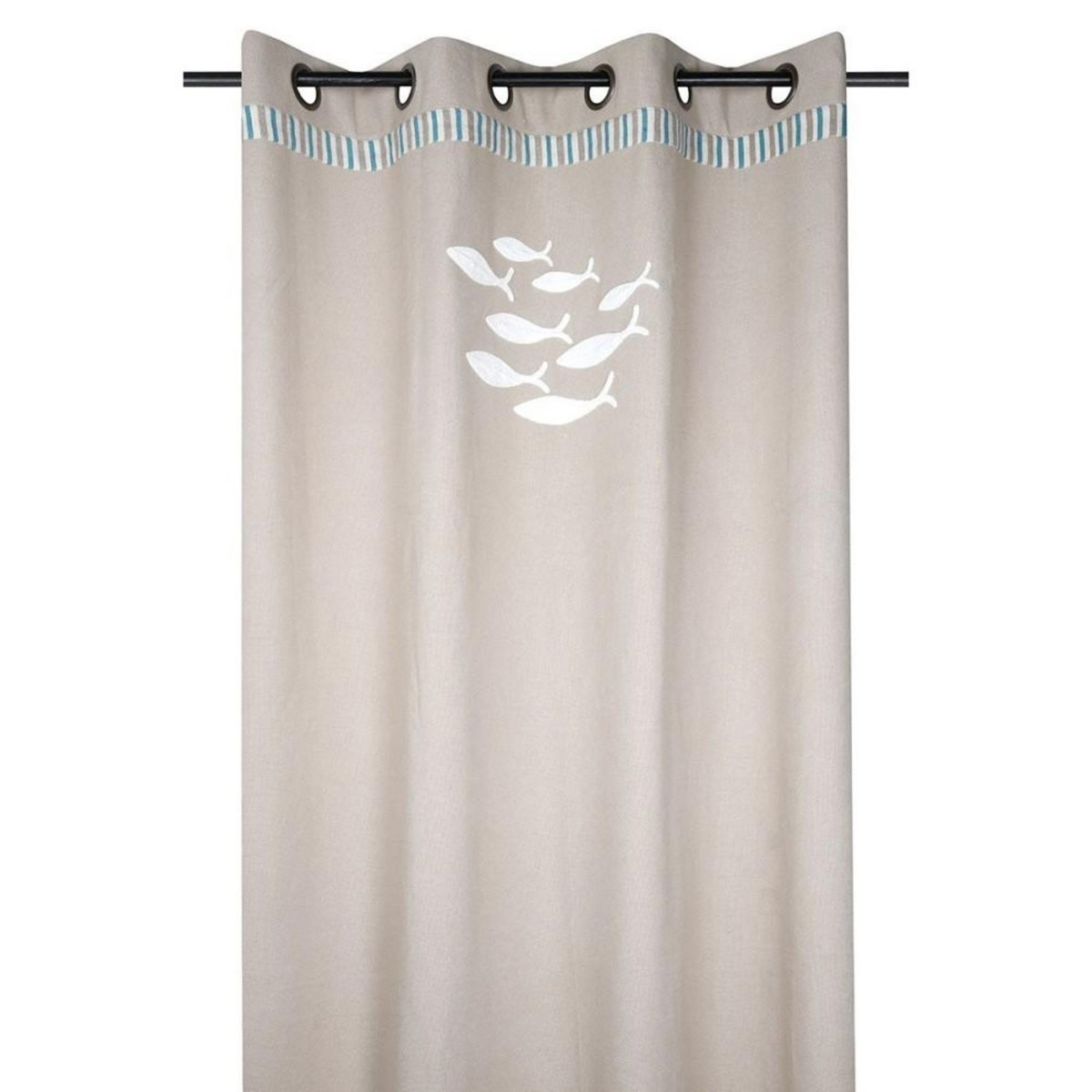 Lovely Casa Rideau à œillets 140x260 cm Atlantide naturel coton
