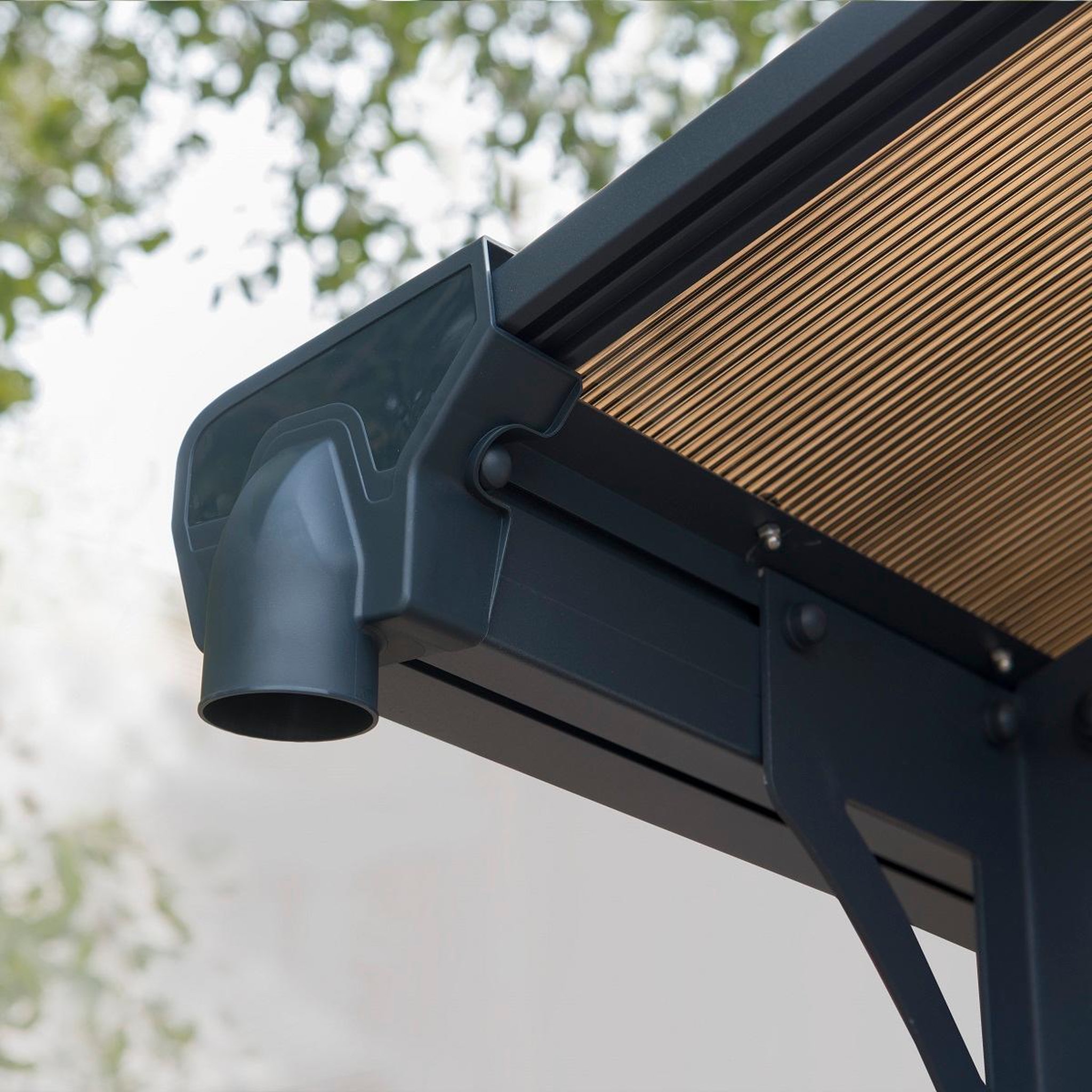 Voir la diapositive 5 : Canopia by PALRAM Carport en aluminium ARCADIA 10600 - 33,3 m² - gris