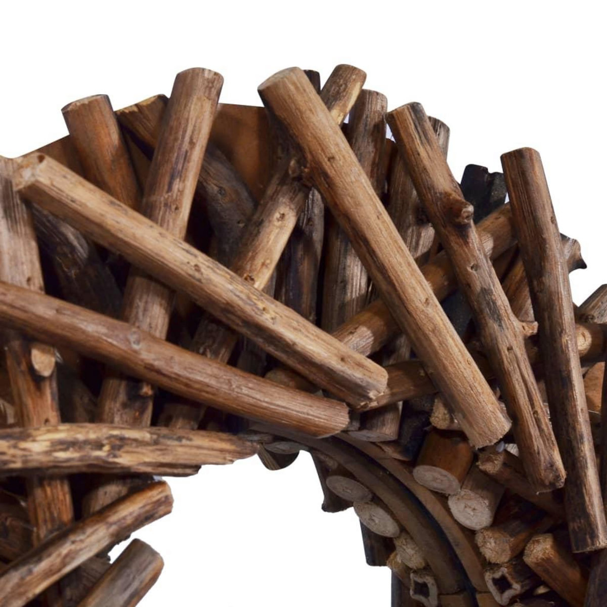 VIDAXL Miroir mural 60 cm Teck Rond