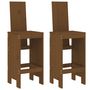 Voir la diapositive 2 : VIDAXL Tabourets lot de 2 marron miel 40x42x120 cm bois massif de pin