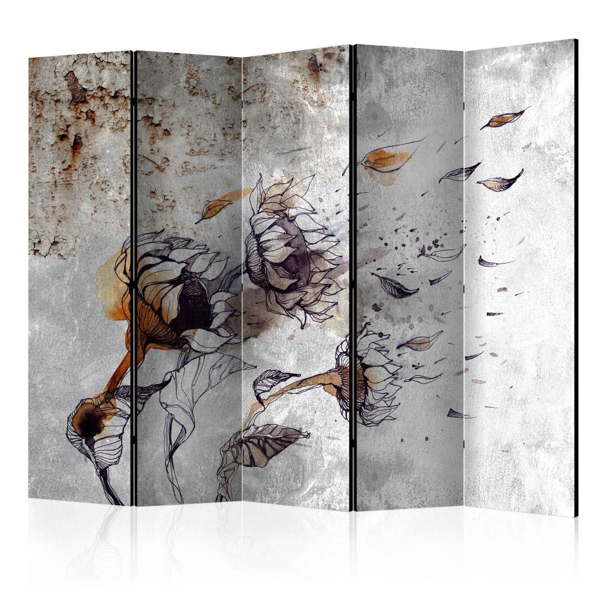 Paris Prix Paravent 5 volets  recall sunflowers  172x225cm