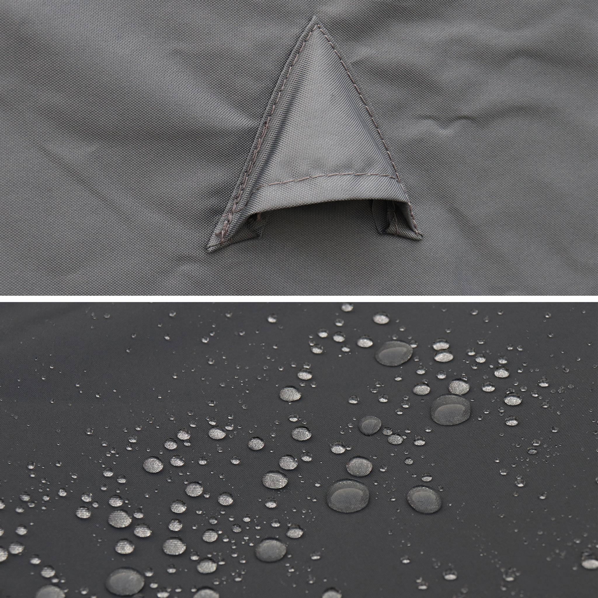 Voir la diapositive 5 : SWEEEK Housse de protection 175x124cm gris foncé - Bâche rectangulaire en polyester enduit PA pour tables de jardin Chicago et Bergamo