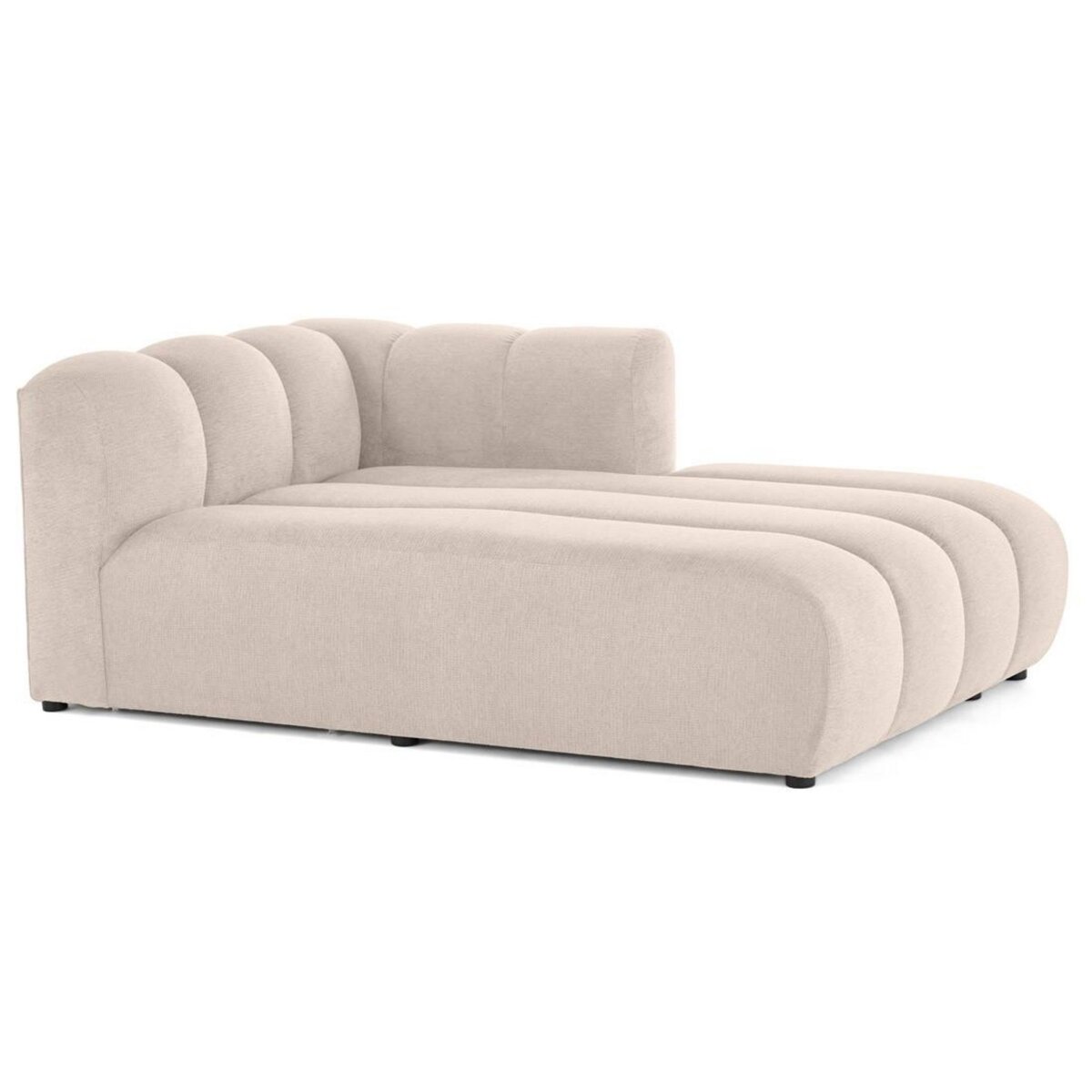 LISA DESIGN Debbie - module d'assise méridienne droit en tissu texturé