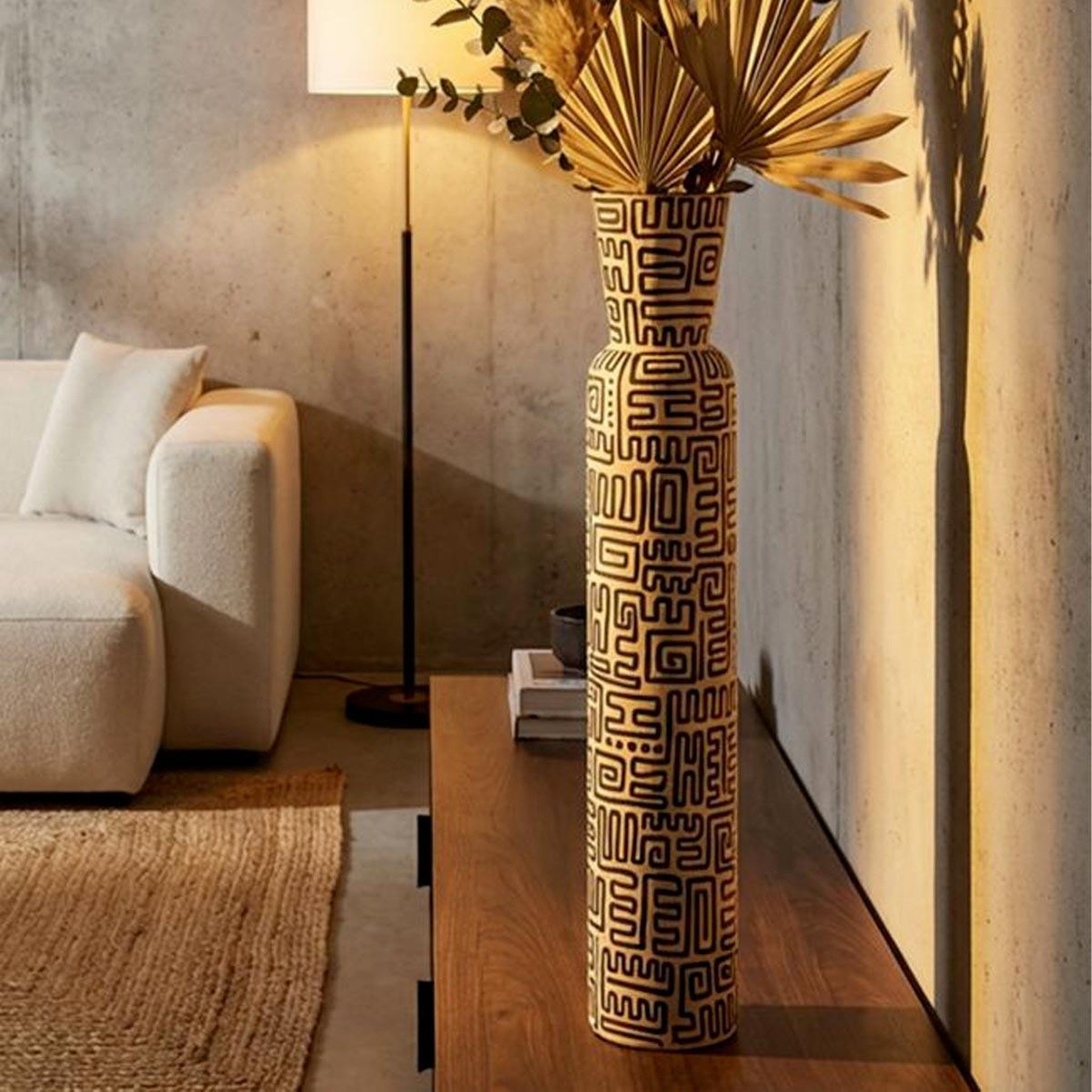 Voir la diapositive 5 : Paris Prix Vase design  nairobi  86cm blanc & noir